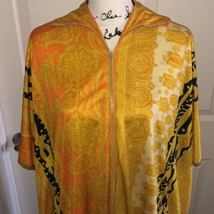 Vintage 70s vibrant zip up caftan